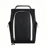 Sac de transport pour chaussures de golf en polyester avec fermeture éclair et logo personnalisé, respirant, pour le voyage et les cadeaux, vente en gros