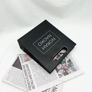 Vẻ Đẹp Tùy Chỉnh Logo In Chết Cắt Xử Lý Màu Đen Sang Trọng Mua Sắm Quà Tặng Thiết Kế Đầy Màu Sắc Mỹ Phẩm Bao Bì Ưa Thích Túi Giấy - Product Image 5