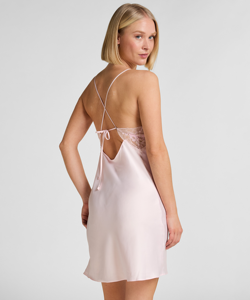 Robe de nuit en satin pour <span class=keywords><strong>femme</strong></span>, personnalisée avec étiquette privée, bordure en dentelle, <span class=keywords><strong>nuisette</strong></span> sexy en soie, <span class=keywords><strong>taille</strong></span> standard OEM - Product Image 4