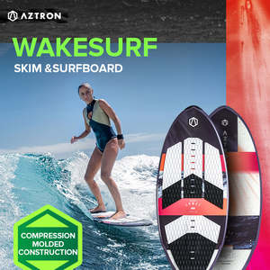 Wakeboard de surf époxy AZTRON COMET avec base coulissante/mouture <span class=keywords><strong>Rocker</strong></span> continu pour adultes enfants débutants dans les eaux océaniques - Product Image 2