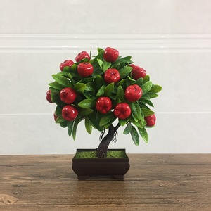 Planta Artificial <span class=keywords><strong>en</strong></span> <span class=keywords><strong>Maceta</strong></span>, Bonsái de Frutas Simuladas, Decoración para el Hogar, Planta Verde de Escritorio, Adorno de <span class=keywords><strong>Pino</strong></span> - Product Image 4