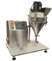 Machine de remplissage semi-automatique compacte de poudre sèche en flacons, à vis sans fin, pour boissons et petits flacons en verre, vente en gros