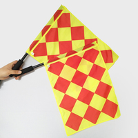 Drapeau d'arbitre portable pour football, soccer, rugby, hockey, entraînement, compétition, haute visibilité, drapeau de signalisation pour arbitre de ligne