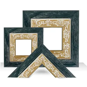 European Solid Wood Classic Photo Frames Custom Size 7 8 10 Retro Luxury Picture Frame For Lovers Wedding Mirror