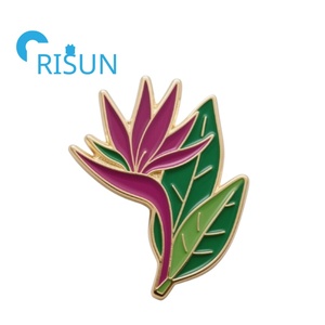Usine Métal Oiseau de <span class=keywords><strong>Paradis</strong></span> Émail Pin Badge Floral Fleur Amant Broche Bijoux Pin Cadeau Personnalisé Strelitzia Épinglette Badge - Product Image 2