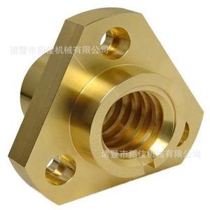 Cnc Machined Copper Fitting Nonstandard 40mm Diameter Precision Threaded Hex Flange For Industrial Use - Product Image 1