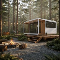 Casa Contenedor Modular Moderna, Villa Cápsula Espacial Portátil, Cabaña Exterior Impermeable, Alojamiento, Hotel, Almacén Comercial