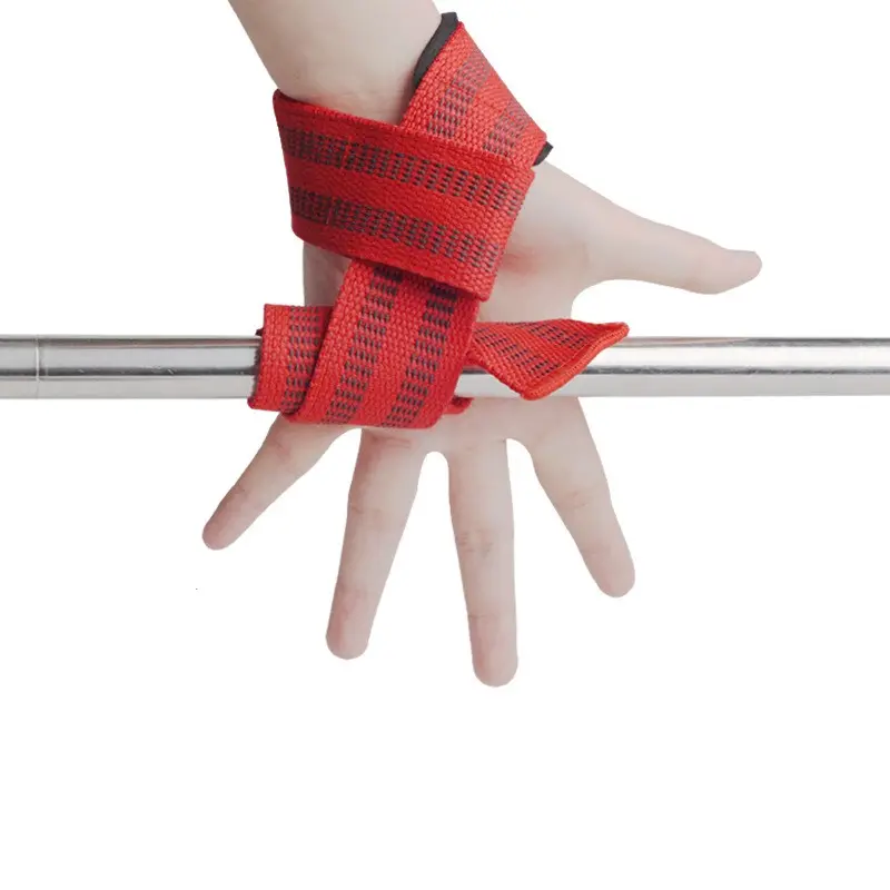 Logotipo personalizado Silicone Grip Ajustável Ginástica Fitness Levantamento Peso Gym Halterofilismo Wrist Strap