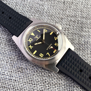 Montre de luxe avec cadran en verre saphir, 38mm, 5 fuseaux horaires, style californie, étanche à 20 bars, NH35, art moissonite, montre de poche - Product Image 2