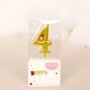 Décorations d'anniversaire Pafu 10 pièces bougies fantaisie métalliques décoration de gâteau ornement pour enfants bougies numéro d'anniversaire en or - Product Image 4