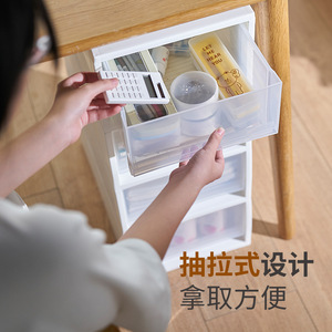 Stackable Plastic Storage Drawers With Transparent Front For Clothing Shoe Toy Organizer Easy To Clean Rectangle Standing Type - Product Image 4