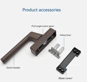 Door And Window Accessories OEM Factory Square Window Handle Hot Sale Aluminium Single Aluminum Window Handle