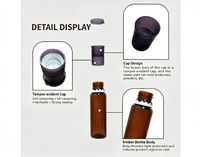 Bouteilles de liquide oral en PP de 10 ml/15 ml/20 ml/25 ml/30 ml/50 ml, résistantes aux hautes températures, bouteilles de liquide à double compartiment pour enzymes et collagène