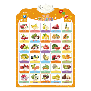 Máquinas Educativas para Niños, Póster Interactivo de Frutas con Sonidos en Árabe e Inglés, Juguete Bilingüe para Niños - Product Image 2