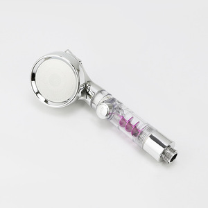Slim Waist Turbo Mirror Type Powered Shower Head <b>Hand</b> Held Spray Rain Eco Friendly Plating Technology - Product Image 3