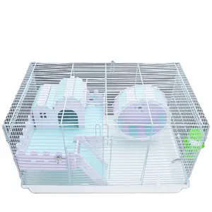 Yee Kandang Hewan Peliharaan Mini, Kandang Hewan Peliharaan Mini Murah Harga Murah untuk Tupai Gerbil Ferret Chinchilla Sugar Glider Landak dengan Pengumpan Air