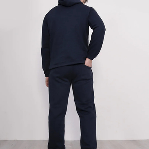 Survêtement décontracté pour homme, en mélange polyester/coton, à capuche, taille élastique, poches latérales, séchage rapide, respirant, directement de l'usine - Product Image 2