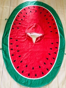 Serviettes de bain rondes de plage personnalisées pour enfants en gros Serviettes de bain rondes pastèque avec impression personnalisée - Product Image 2