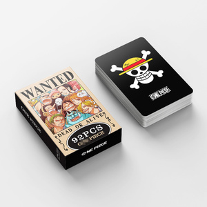 92PCS/CAJA Popular Carta Coleccionable de Anime de One <span class=keywords><strong>Piece</strong></span> WANTED Luffy, 60PCS Tarjetas Lomo, 32PCS Pegatinas, Accesorios de Cosplay - Product Image 2