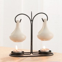Brûleur d'huiles essentielles suspendu en céramique, porte-bougie chauffe-cire, diffuseur d'encens, lampe chauffante pour cire, yoga