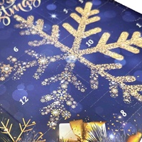 Calendrier de l'Avent de Noël personnalisé haut de gamme en carton rigide écologique avec finition mate et éponge – Vente en gros
