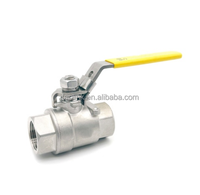 Vannes à boisseau sphérique industrielles 1000WOG en acier inoxydable 316 DN32 DN50 2PC manuelles CF3M/CF8M pour gaz OEM 2000PSI avec joint PTFE