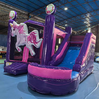 Pâtisseries roses géantes personnalisées pour l'extérieur Château gonflable modèle parc d'attractions pour enfants