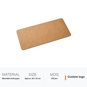 Alfombrilla de Escritorio Lavable de Papel Kraft de 60x30cm con Borde Cosido de Doble Capa, Alfombrilla de Ratón para Oficina con Logotipo Personalizado Impreso en Serigrafía, Regalo - Product Image 6