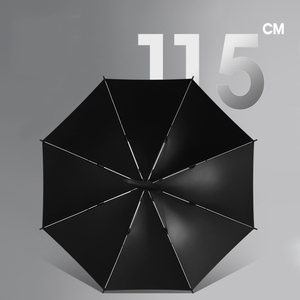 Pour adultes <span class=keywords><strong>Parapluie</strong></span> semi-automatique à tige droite en fibre de verre résistant au <span class=keywords><strong>vent</strong></span> avec poignée en caoutchouc confortable - Product Image 4