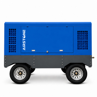 Compresseur d'air rotatif à vis portable haute pression diesel Airstone 175-1000CFM 18 bars 6 cylindres robuste pour l'exploitation minière et la construction
