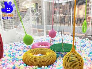 ThumbNet TN028 Rete in Corda Colorata Fatta a Mano con Ottima Capacità di Carico, Durevole, per Altalene da Interno e Attrezzature per Parchi Divertimento - Product Image 4