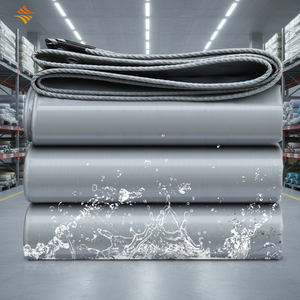 ผ้าใบพีวีซีแบบม้วน 420gsm ผ้าใบคลุมรถบรรทุกพีวีซี ผ้าใบเคลือบพีวีซี - Product Image 1