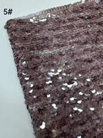 Tissu en dentelle à sequins souples 9 mm avec broderie lourde pour robe de mariée et d'anniversaire