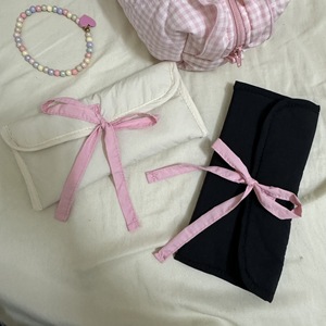 Ballet-style girly pencil case, large capacity storage <b>bag</b>, cute and <b>sweet</b> pencil case with bow, stationery <b>bag</b>, stationery - Product Image 2