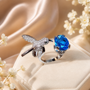 Anello a Forma di Uccello per Donne, Design Aperto Regolabile, Accessorio per Dito da Indossare Quotidianamente - Product Image 4