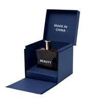 Boîtes de parfum noires à fermeture magnétique de luxe personnalisées emballage en papier carton pour bouteilles d'huile essentielle boîte de parfum