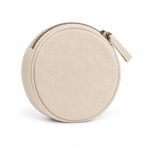 Coin Purse Round <b>Canvas</b> Zipper Pouch Custom Logo Small Change <b>Wallet</b> Bulk Promotional Corporate Gift - Product Image 3