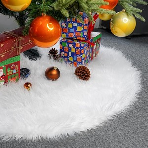 Wholesale Gold White <strong>Fur</strong> Wool Tree <strong>Skirt</strong> Xmas Decorations Christmas Tree <strong>Skirt</strong> for Christmas Tree - Product Image 5