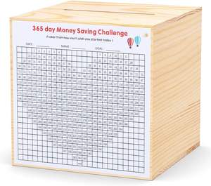 Tirelire en <span class=keywords><strong>bois</strong></span> poli avec objectif d'épargne tirelire pour adultes et enfants tirelire avec comptoir cadeau - Product Image 6