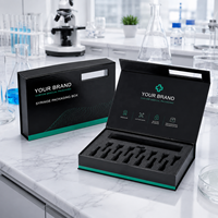 Coffret d'emballage personnalisé écologique pour seringues, boîte rigide magnétique en forme de livre, kit d'injection, coffret cadeau avec gaufrage et mousse EVA