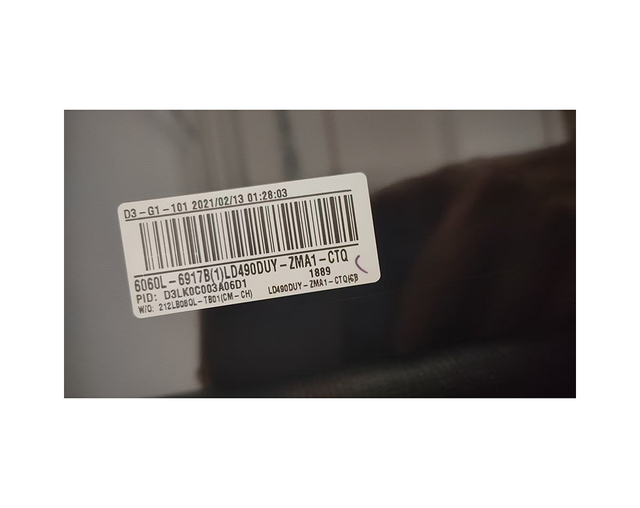 LD490DUY-ZMA1 for Splice Screen 49 4K LCD Panel No Backlight for TV Repair