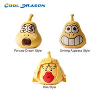 COOL DRAGON Peluche Larve Jaune, Compagnon de Bureau, Version Kiss, Poupées pour Machine à Griffes, Prise en charge de la Vente en Gros et de la Personnalisation