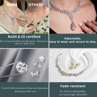 Collier en diamant cultivé en laboratoire DK Heart avec or 18 carats, cadeau de mariage, offre directe d'usine