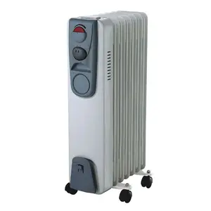 Il riscaldatore radiante elettrico da 1500W si surriscalda la protezione ribaltabile 24 ore su 24 termostato digitale silenzioso con radiatore pieno d'olio hotel portatili