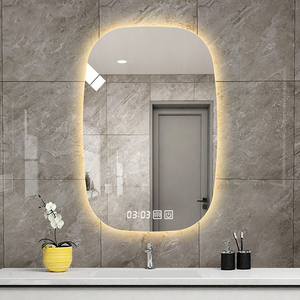 Espejo <span class=keywords><strong>de</strong></span> Baño LED Inteligente Moderno con Forma <span class=keywords><strong>de</strong></span> Cápsula, Espejo <span class=keywords><strong>de</strong></span> Vanidad con Retroiluminación Cálida en Forma <span class=keywords><strong>de</strong></span> Pastilla para Proyectos Hoteleros - Product Image 1