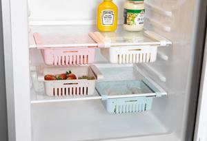 Thiết kế hiện đại có thể thu vào lưu trữ giỏ cho tủ lạnh hộ gia đình tổ chức trứng trái cây rau hộp lưu trữ với kệ - Product Image 6