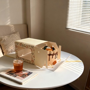 Sunshine Custom Printing Food Grade Cake Packaging <b>Box</b> Cupcake <b>Box</b> Clear With Handle <b>Gift</b> <b>Box</b> - Product Image 4