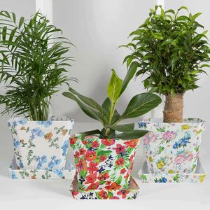 Macetas <span class=keywords><strong>de</strong></span> plástico decorativas modernas, <span class=keywords><strong>maceta</strong></span> <span class=keywords><strong>de</strong></span> flores impresa, contenedor <span class=keywords><strong>de</strong></span> paleta para interior/exterior para habitación, balcón - Product Image 4