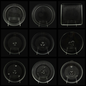 12.8 '' / 32.5cm pezzo di ricambio per forno a microonde piastra girevole in vetro borosilicato 3 fissatori parti a microonde 325mm - Product Image 3