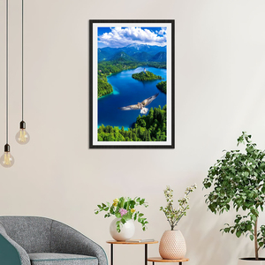 Alpine Hồ Với Đại Bàng Trong Chuyến Bay Sơn Dầu Phong <span class=keywords><strong>C</strong></span>ảnh Tường Nghệ Thuật In Kỹ Thuật Số Trên Vải Tùy Chỉnh Thiết Kế Cho Hiện Đại Trang Trí Nội Thất - Product Image 6